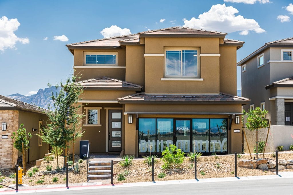 Front Elevation of Modena Model at Foxtail by Pulte Homes in Summerlin