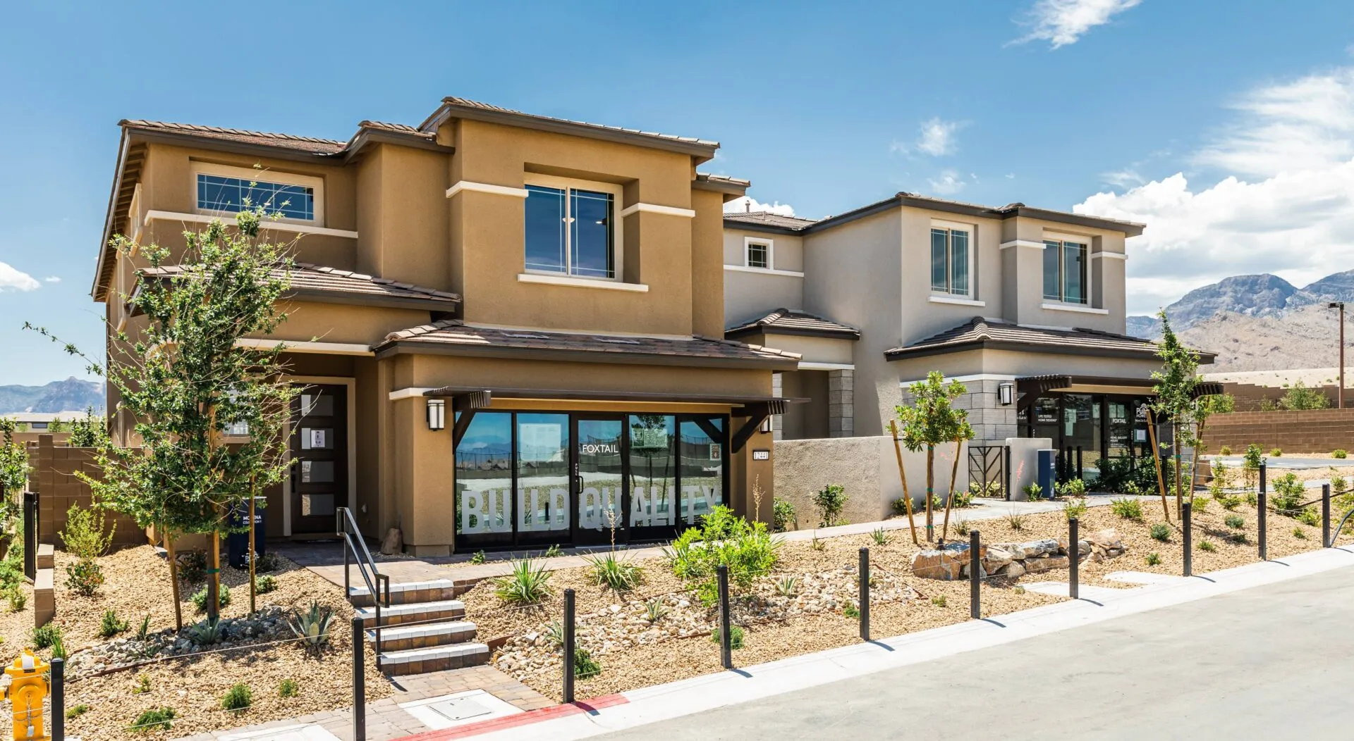 Front Elevation of Two Story Model Homes at Foxtail by Pulte Homes