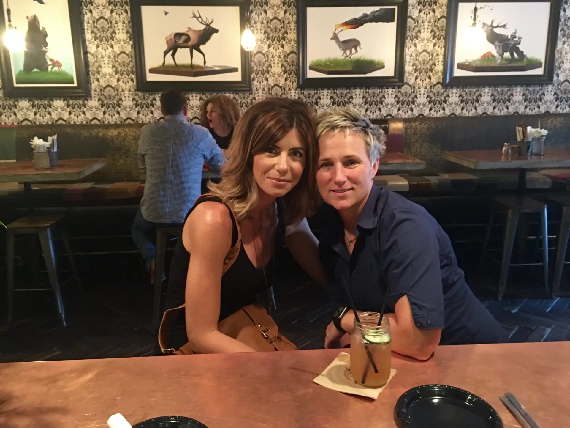 Trish and wife Janice Gallagher on a date