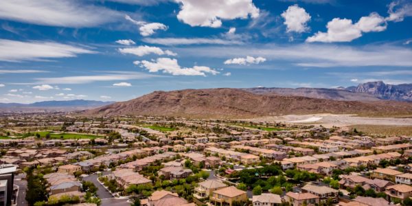 Overhead view of Summerlin houses