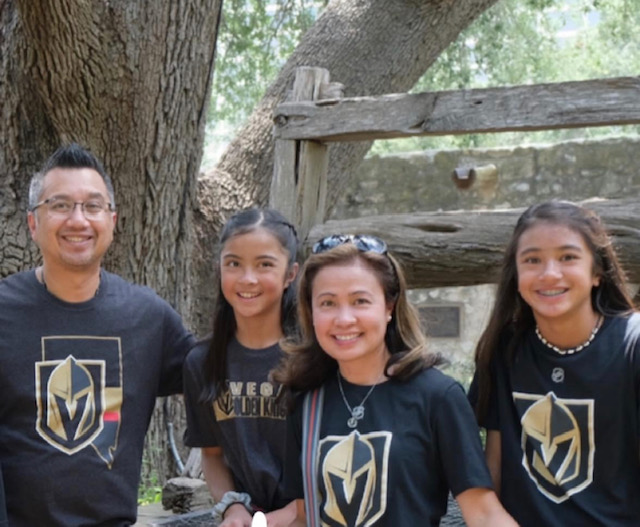 The Magtibay family at Golden Knights Game