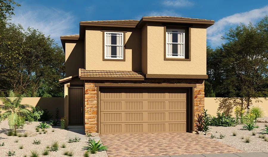 Front Elevation D of Elbert in Skye Knoll by Richmond American Homes in Stonebridge in Summerlin
