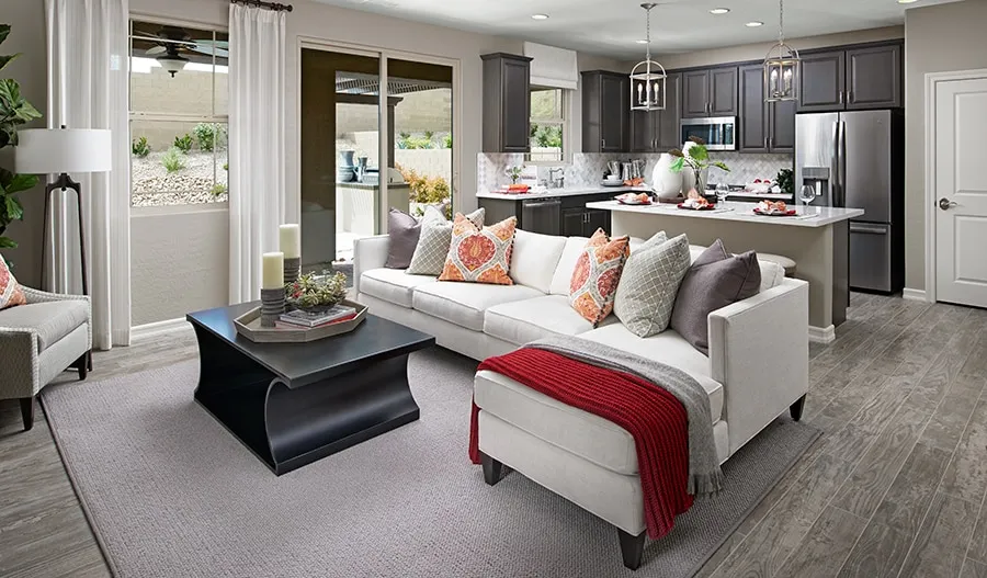Living Room at Skye Knoll by Richmond American Homes in Summerlin