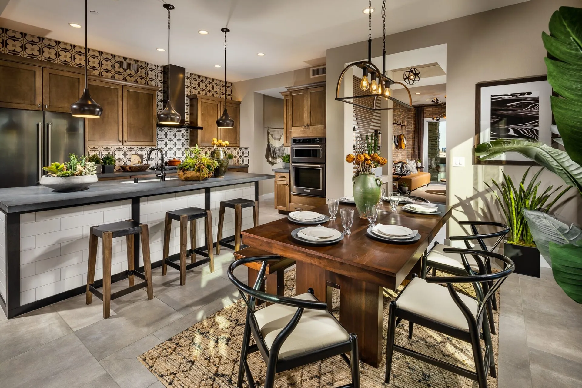 Kitchen of model home in Fairway Hills by Toll Brothers in The Ridges in Summerlin