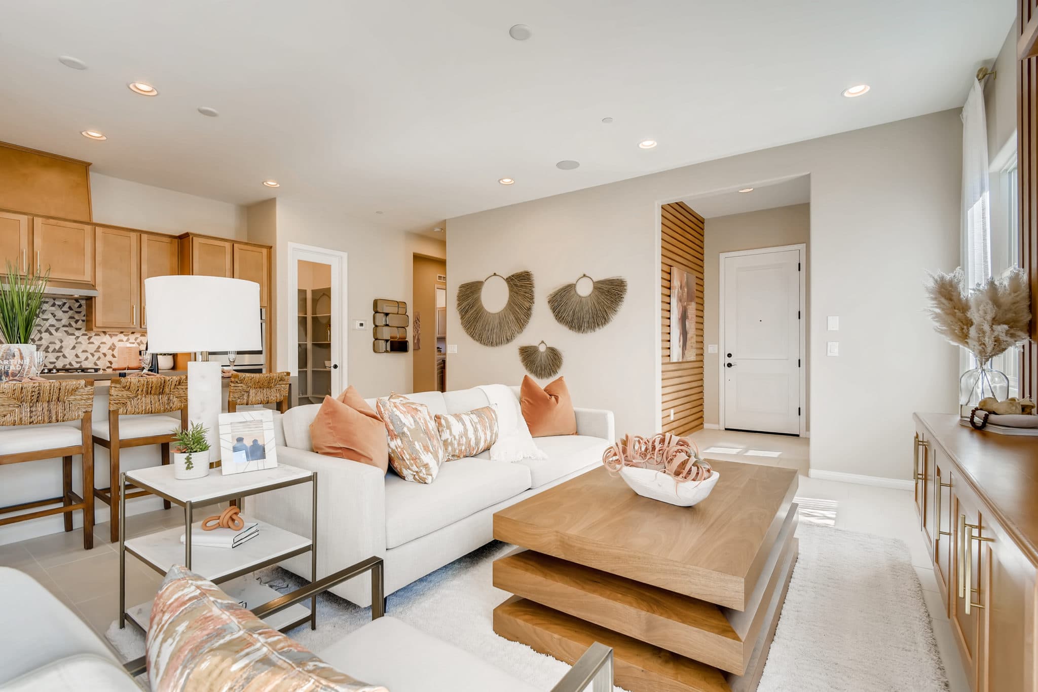 Living Room of Mesa Plan at Crystal Canyon by Woodside Homes