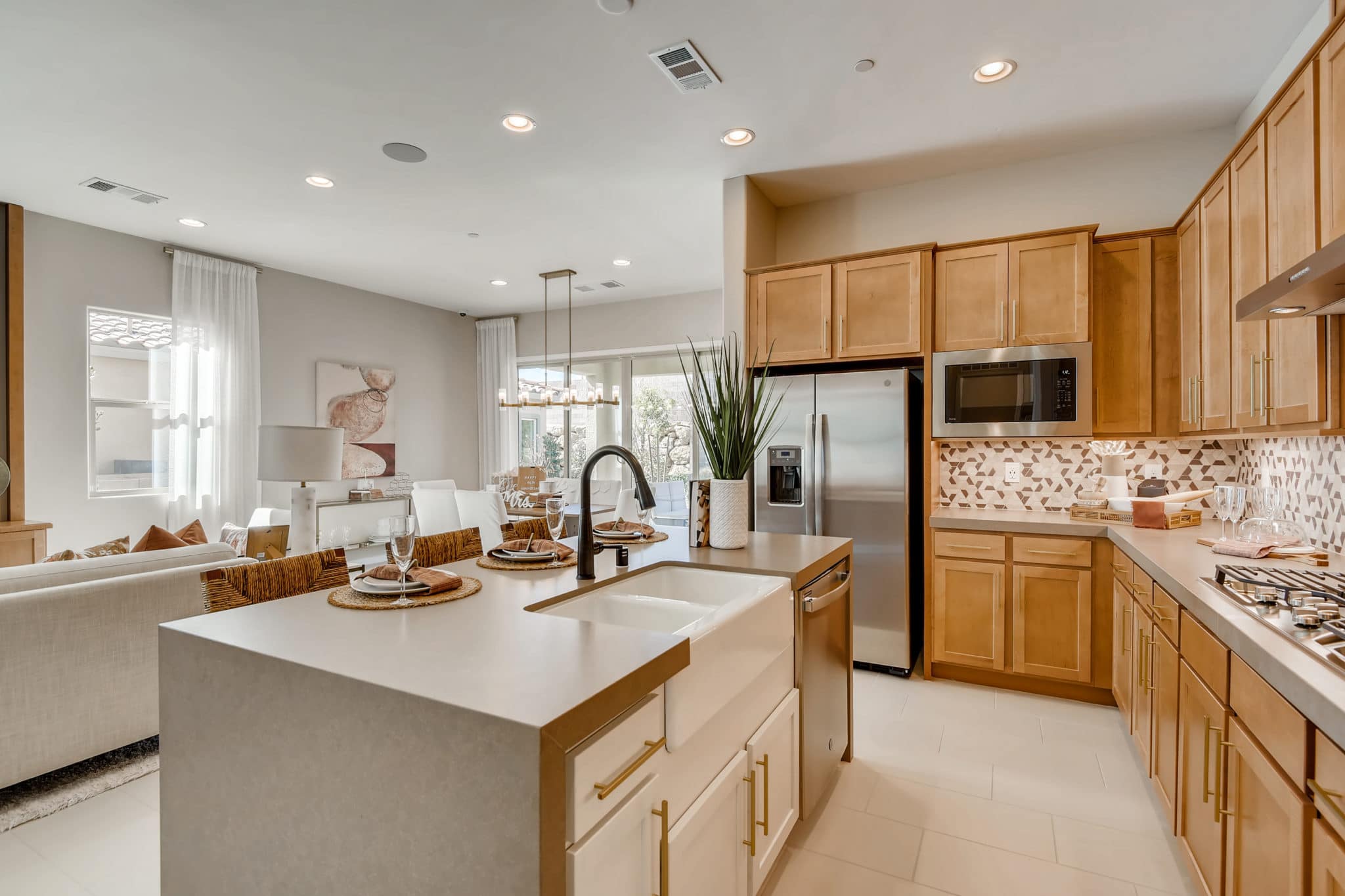 Kitchen of Mesa Plan at Crystal Canyon by Woodside Homes