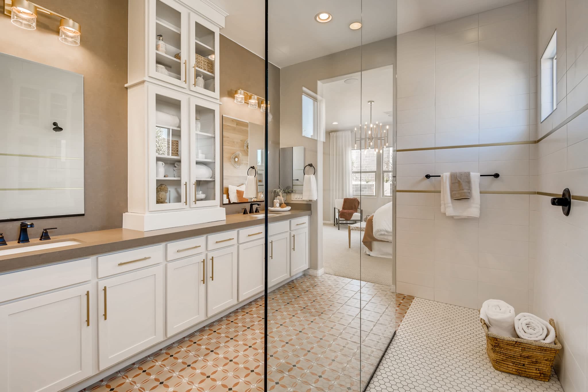 Primary Bathroom of Mesa Plan at Crystal Canyon by Woodside Homes