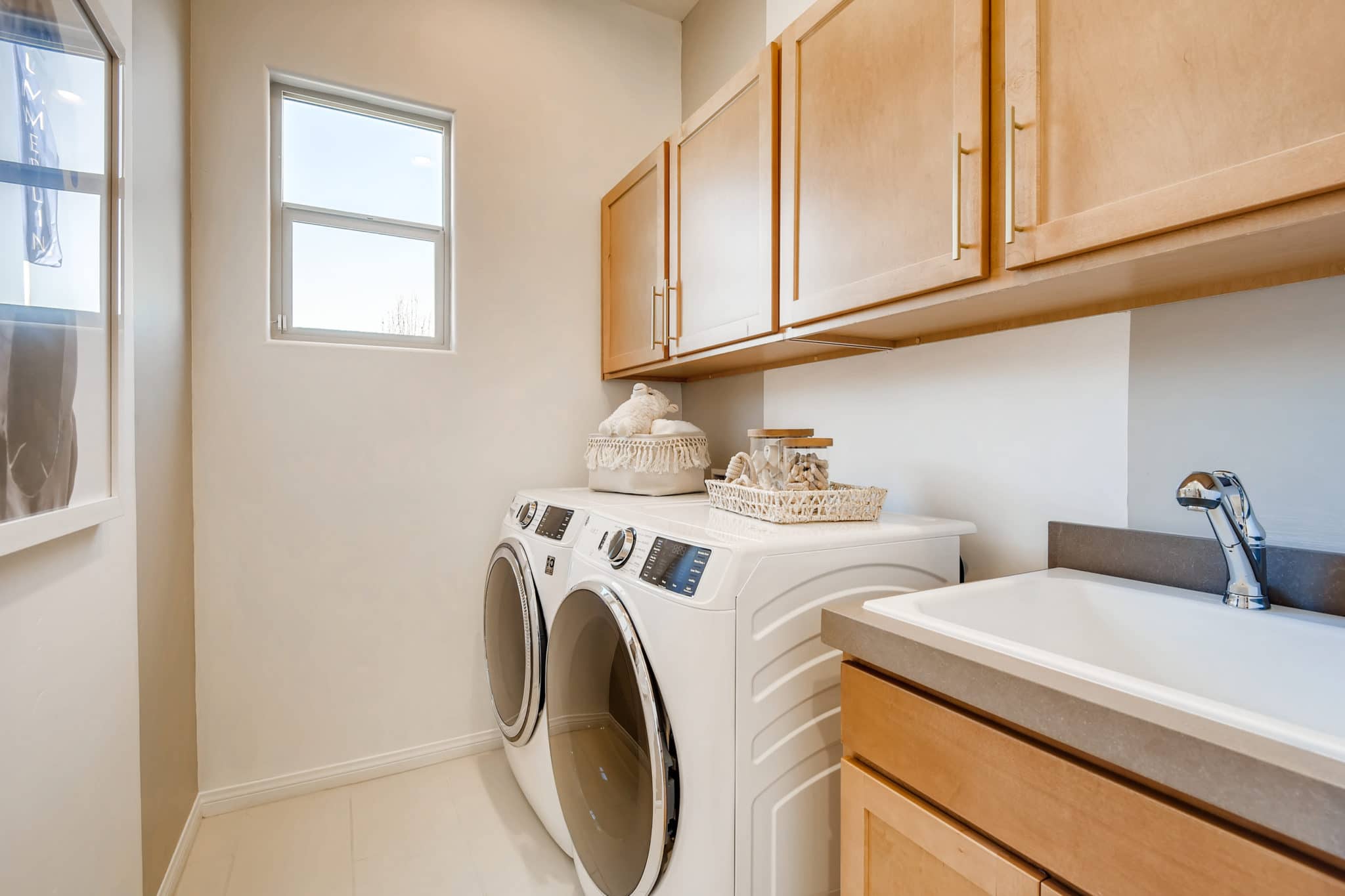 Laundry Room of Mesa Plan at Crystal Canyon by Woodside Homes