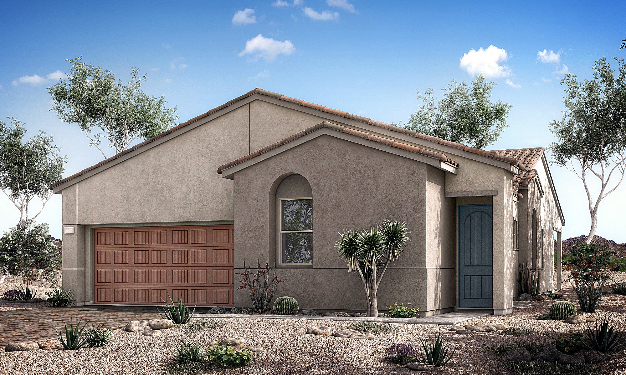 Front Elevation of Mesa Plan 3A at Crystal Canyon by Woodside Homes