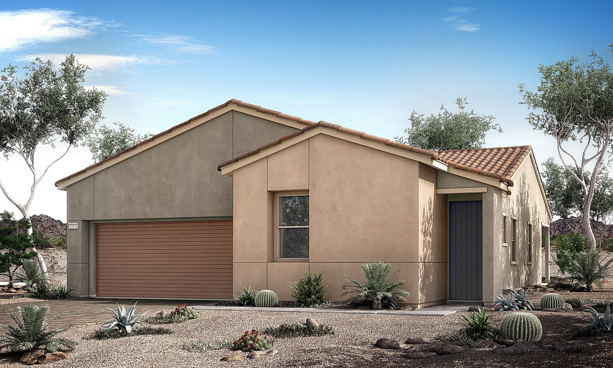 Front Elevation of Mesa Plan 3B at Crystal Canyon by Woodside Homes