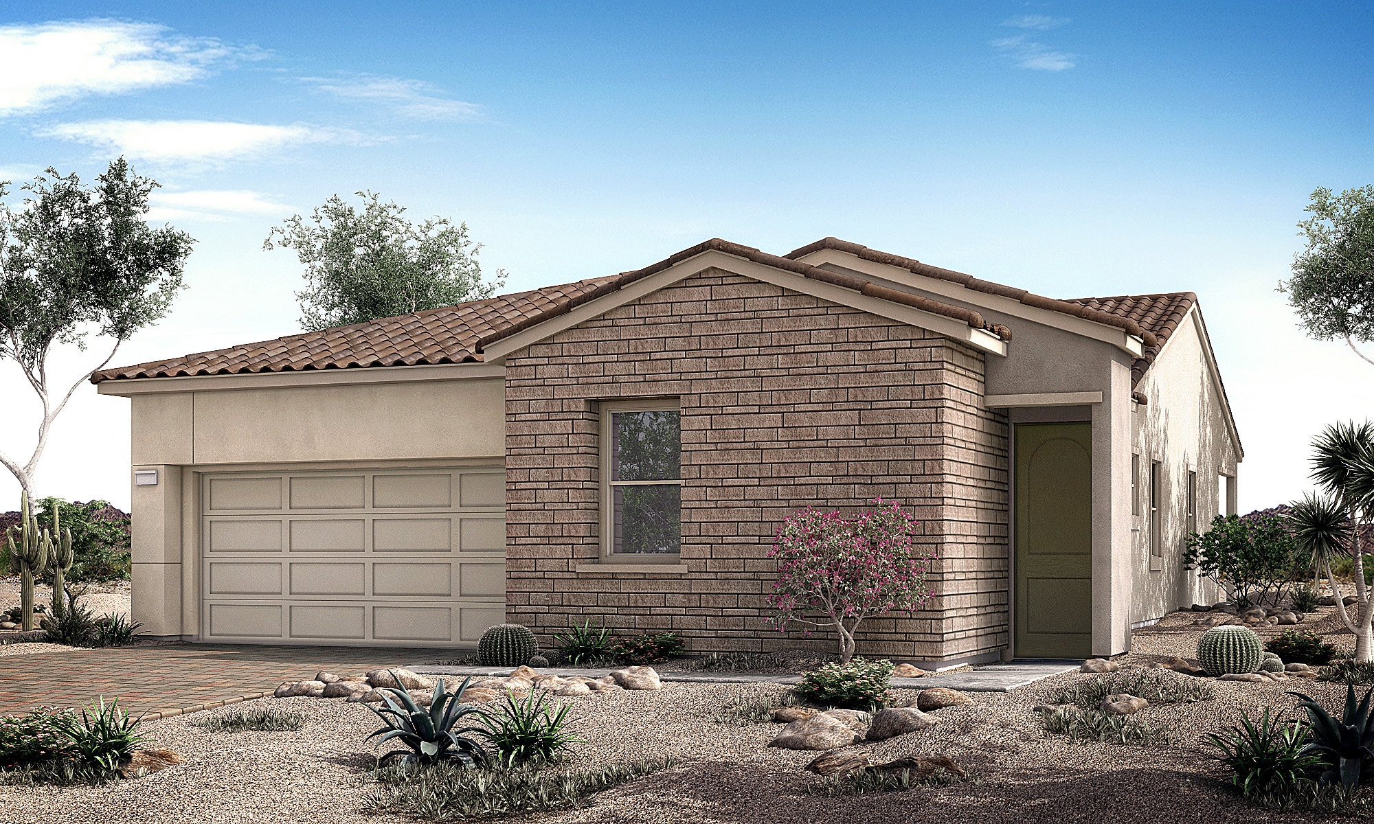 Front Elevation of Mesa Plan 3C at Crystal Canyon by Woodside Homes