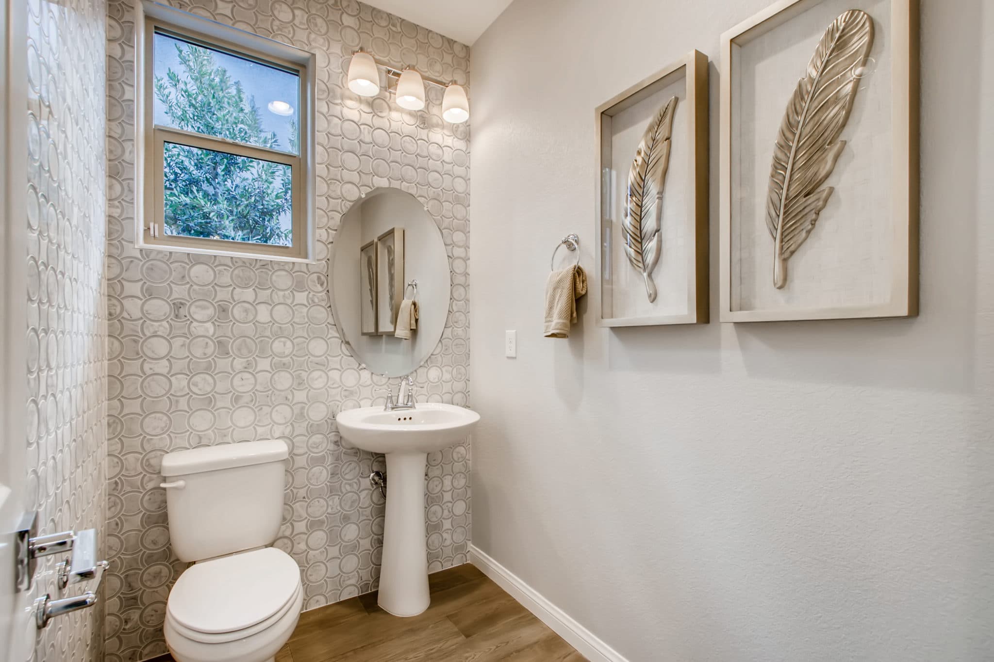 Powder Room of Mojave Plan at Crystal Canyon by Woodside Homes