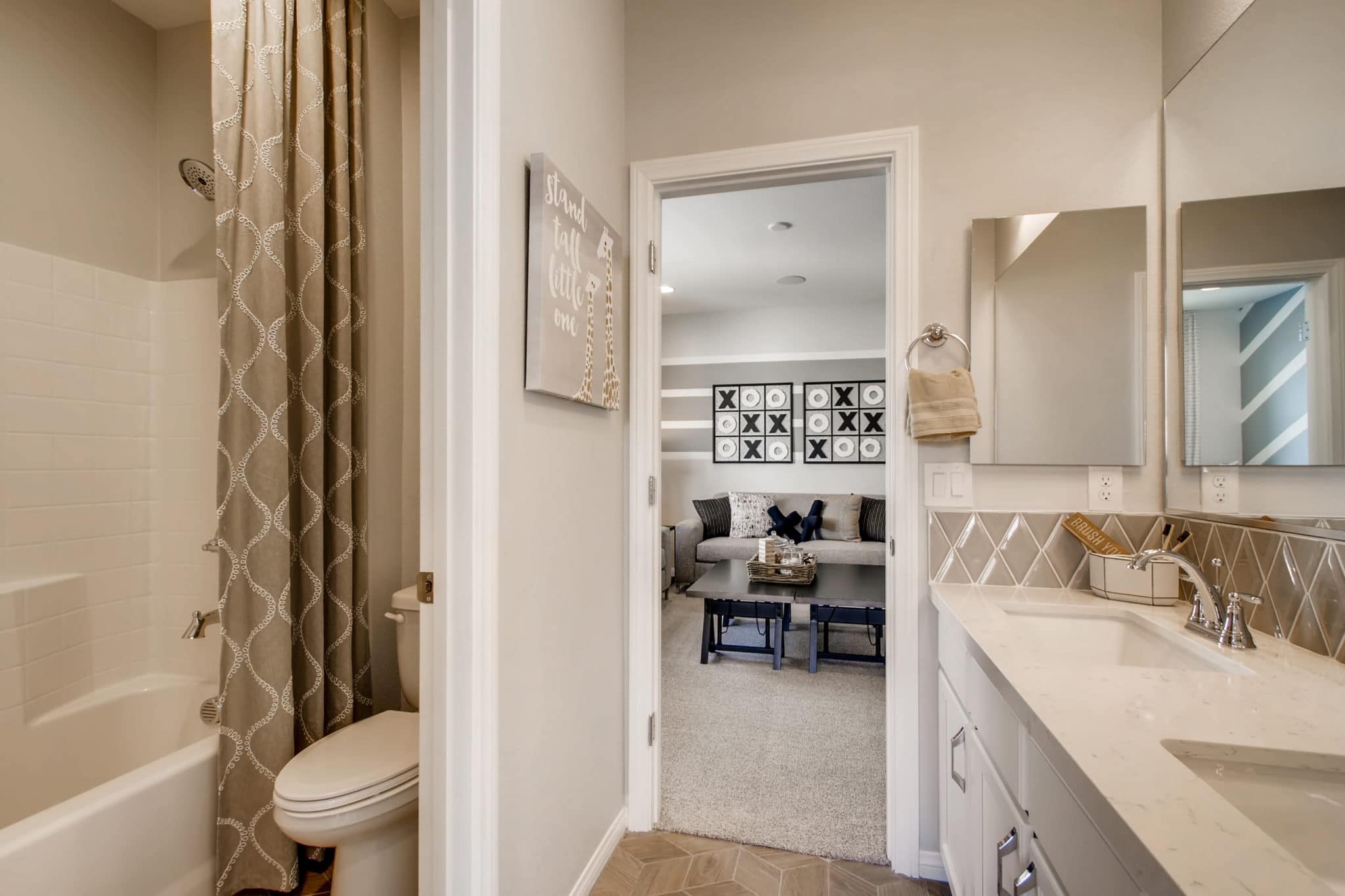 Bathroom of Mojave Plan at Crystal Canyon by Woodside Homes