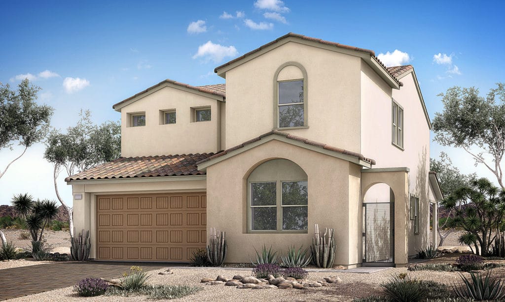 Front Elevation of Mojave Plan 6A at Crystal Canyon by Woodside Homes