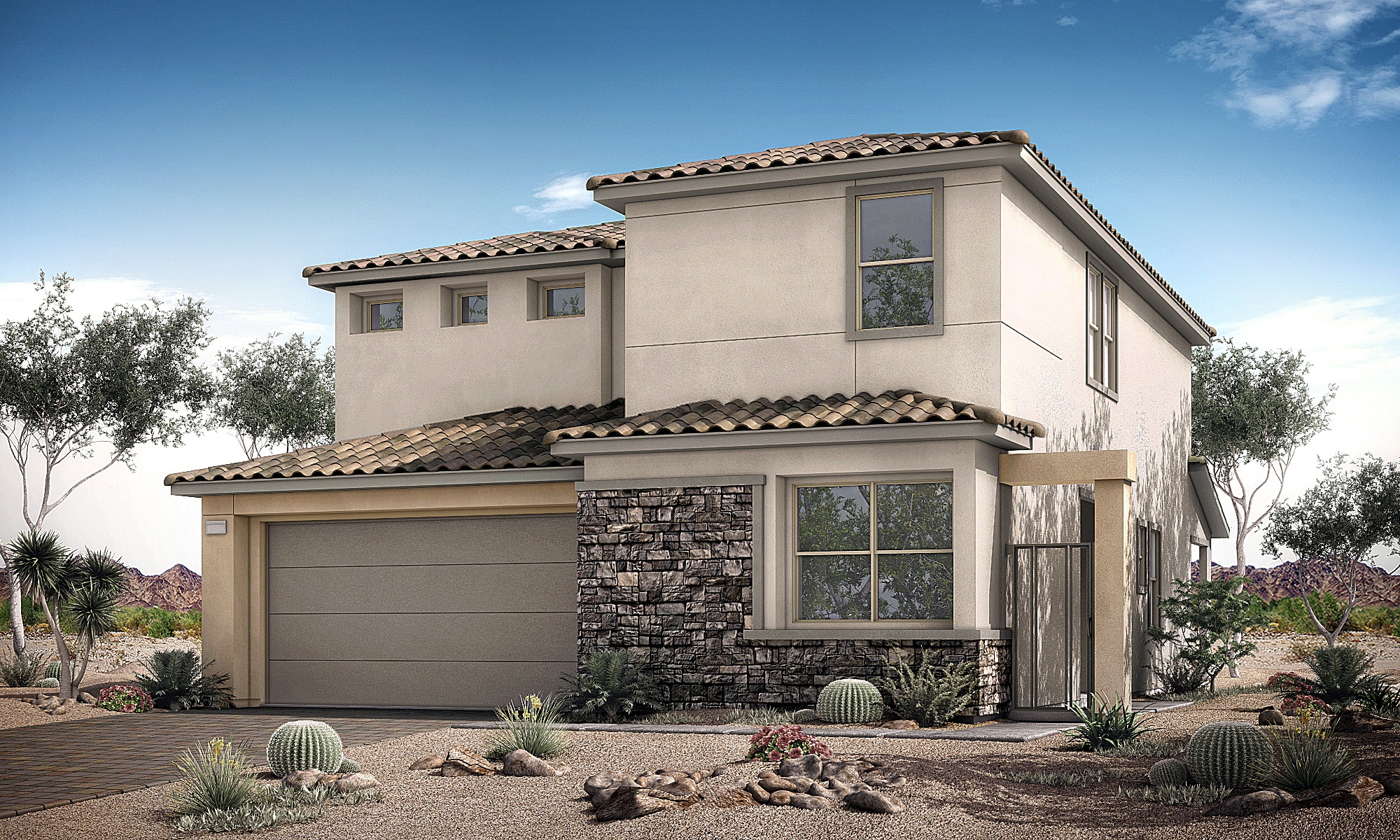 Front Elevation of Mojave Plan 6D at Crystal Canyon by Woodside Homes