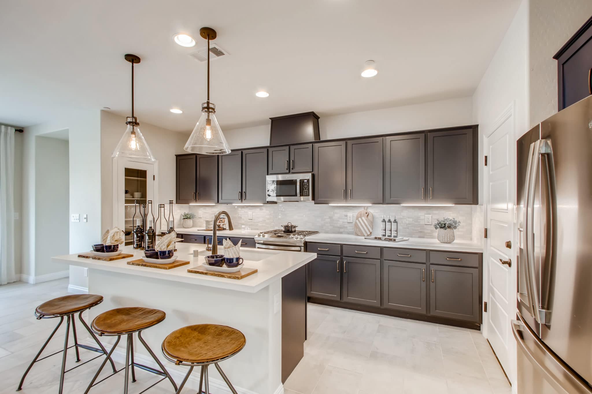 Kitchen of Sierra Plan at Crystal Canyon by Woodside Homes