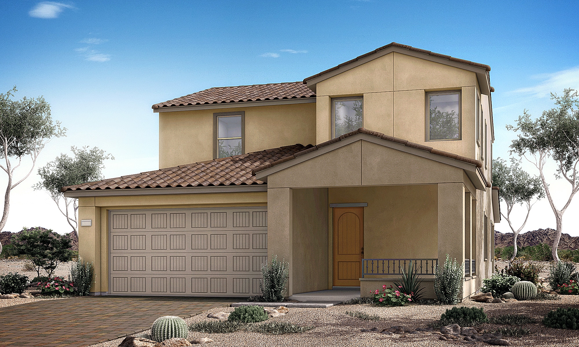 Front Elevation of Sierra Plan 5A at Crystal Canyon by Woodside Homes