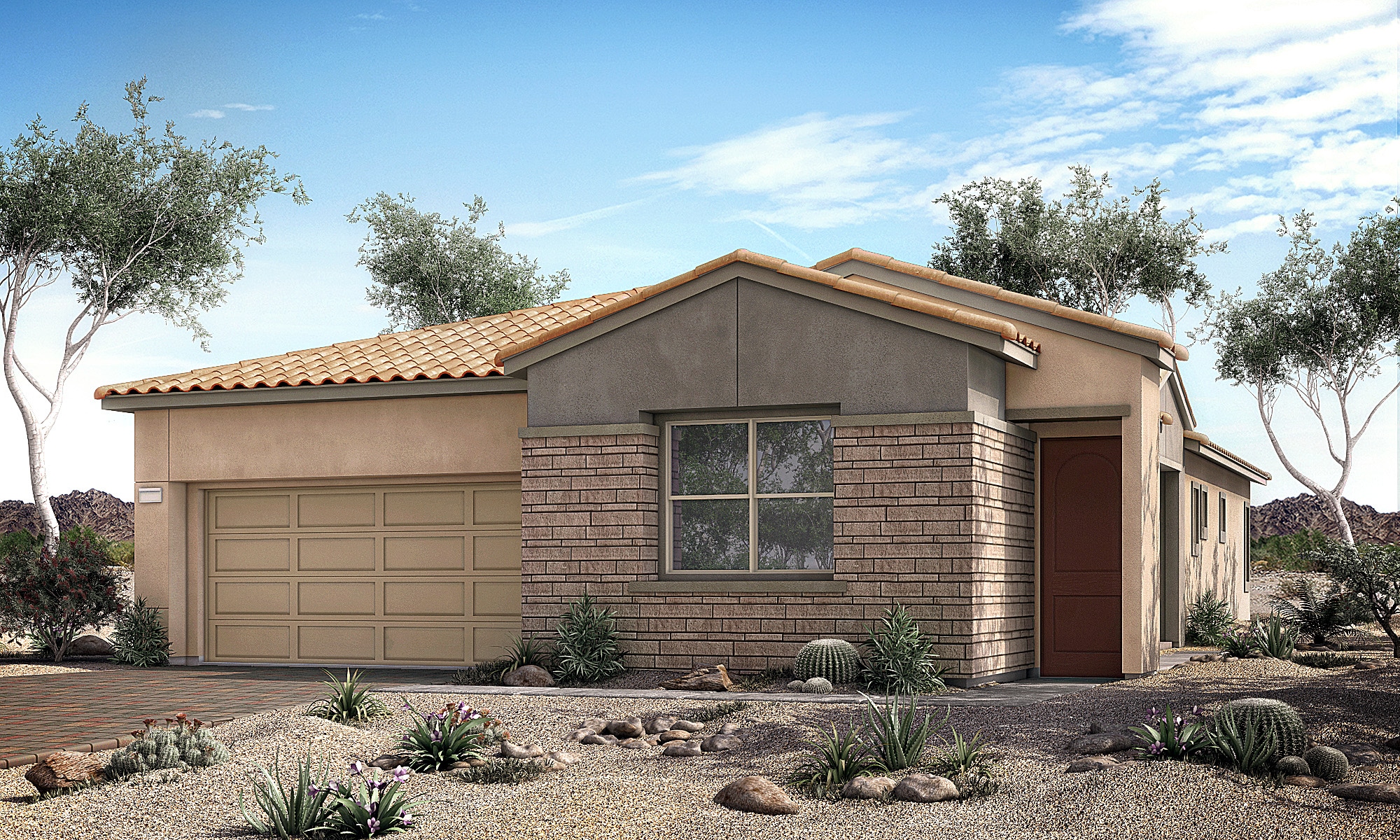Front Elevation of Vista Plan 2C at Crystal Canyon by Woodside Homes