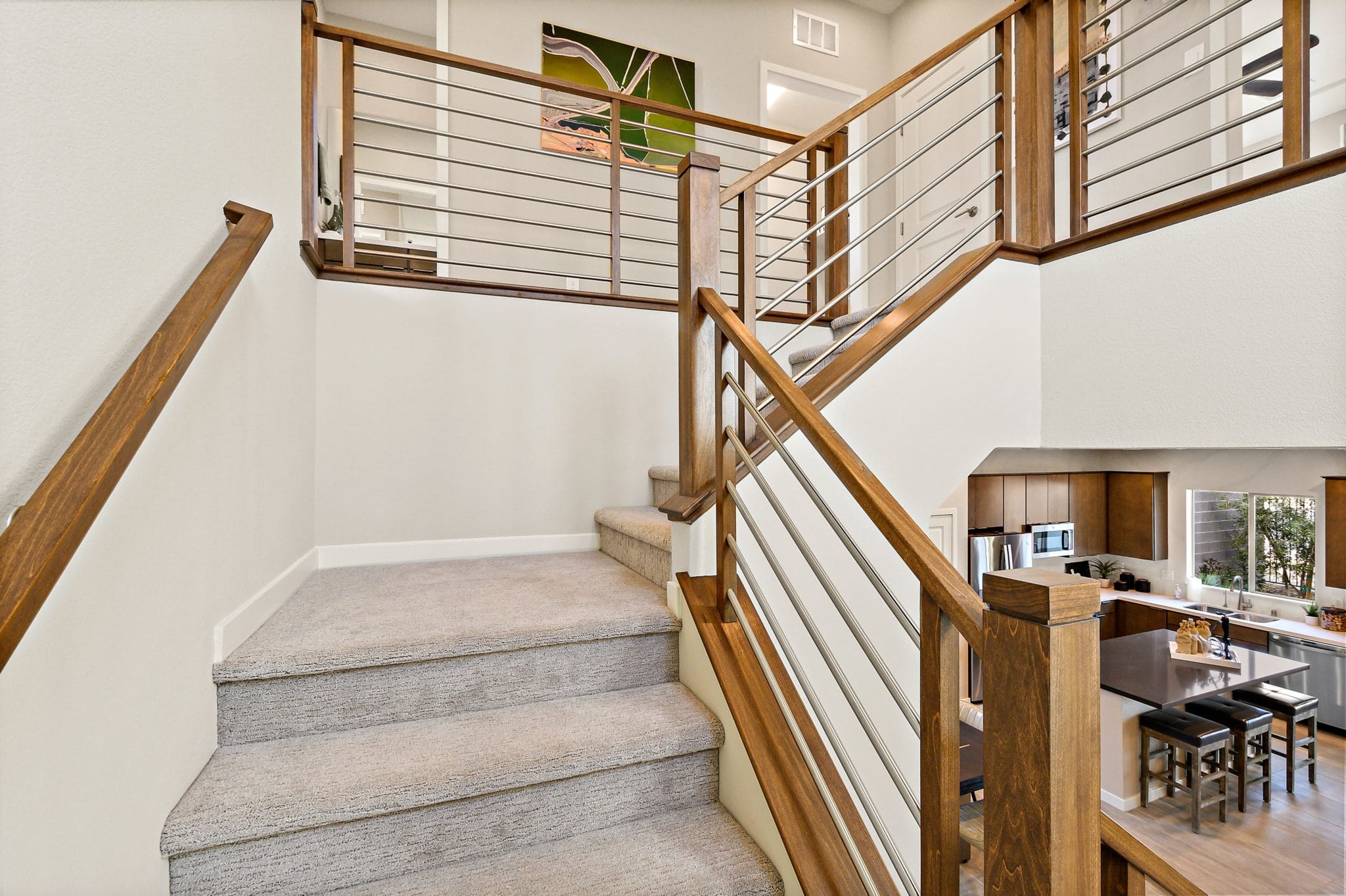 Stairwell in Acacia Model at Crested Canyon by Taylor Morrison in Summerlin