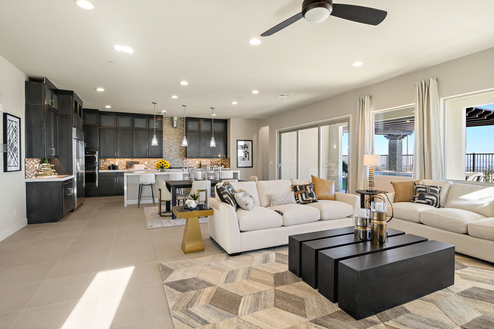 Living Space of Sunflower Model at Savannah by Taylor Morrison