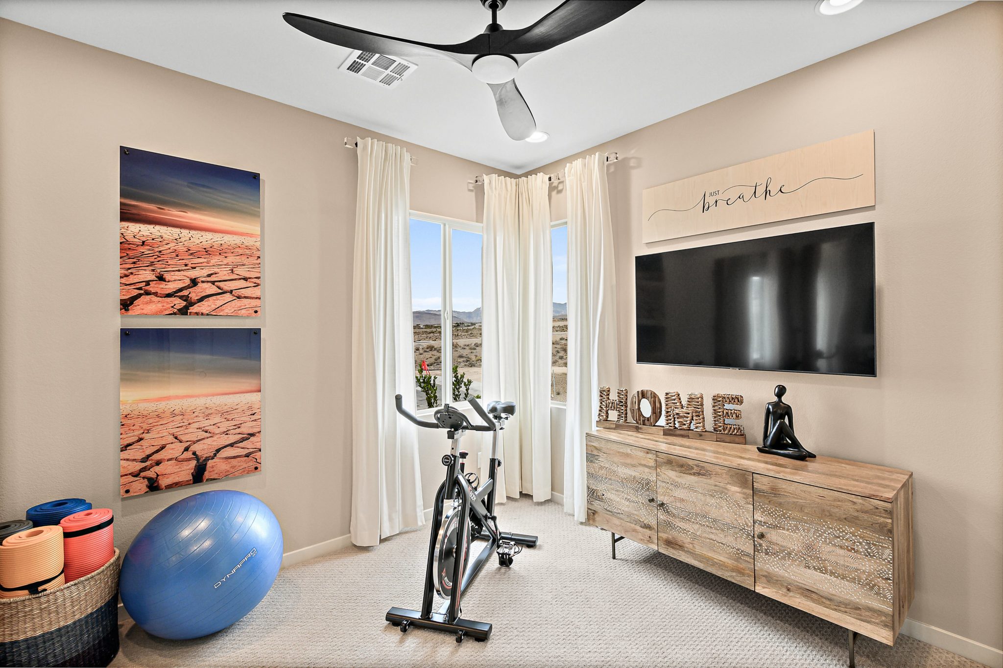 Fitness Room in Cedar Model at Crested Canyon by Taylor Morrison