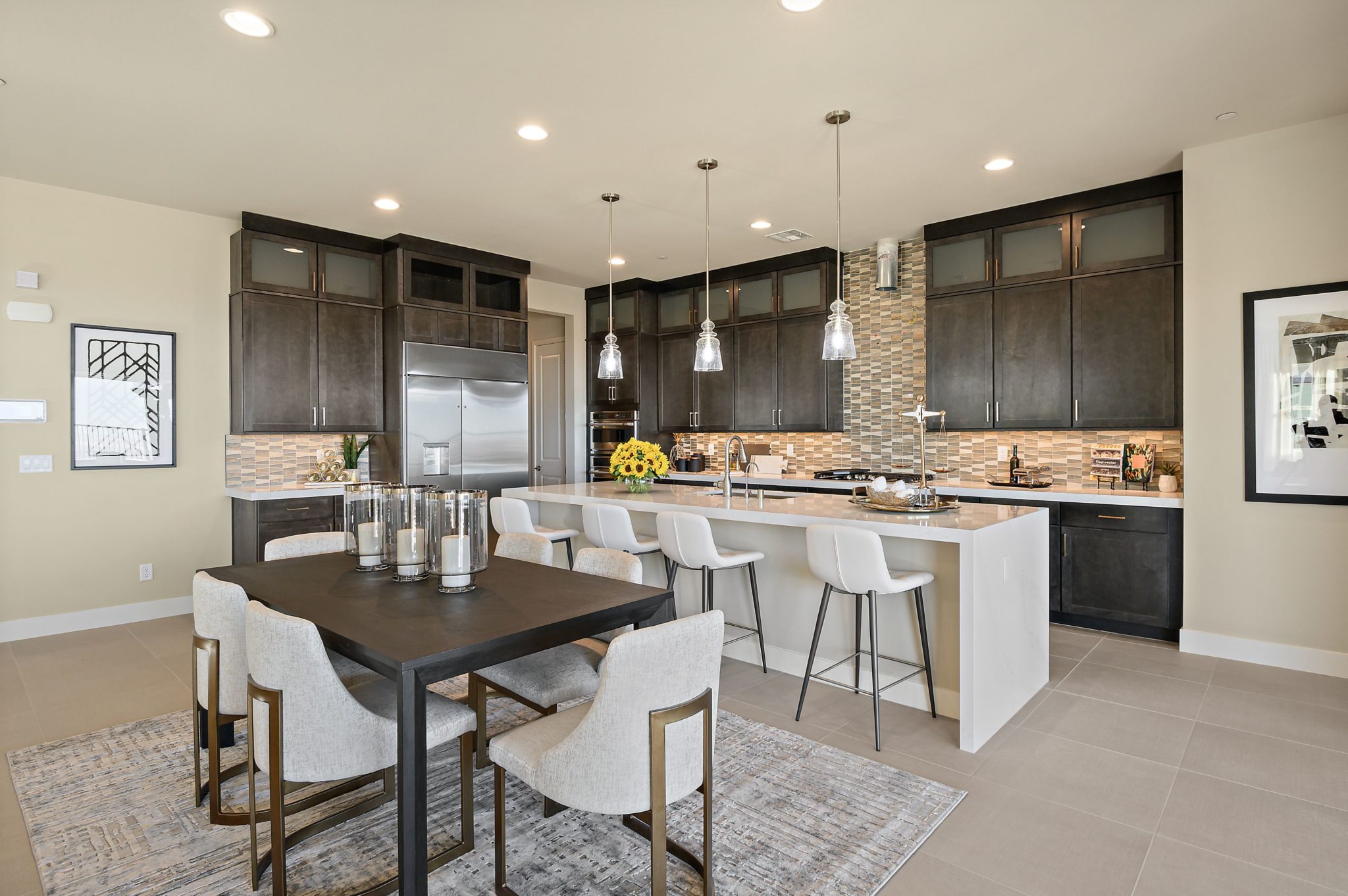 Kitchen and Dining Room of Sunflower Model at Savannah by Taylor Morrison