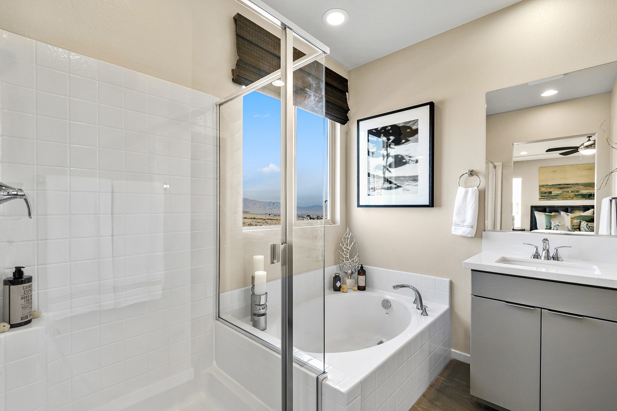 Bathroom in Acacia Model at Crested Canyon by Taylor Morrison in Summerlin