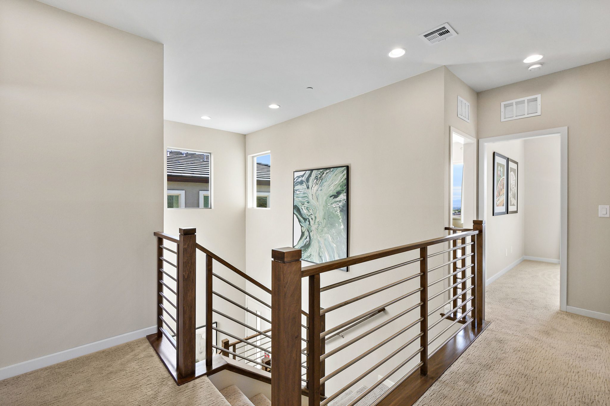 Upstairs Stairwell in Acacia Model at Crested Canyon by Taylor Morrison in Summerlin