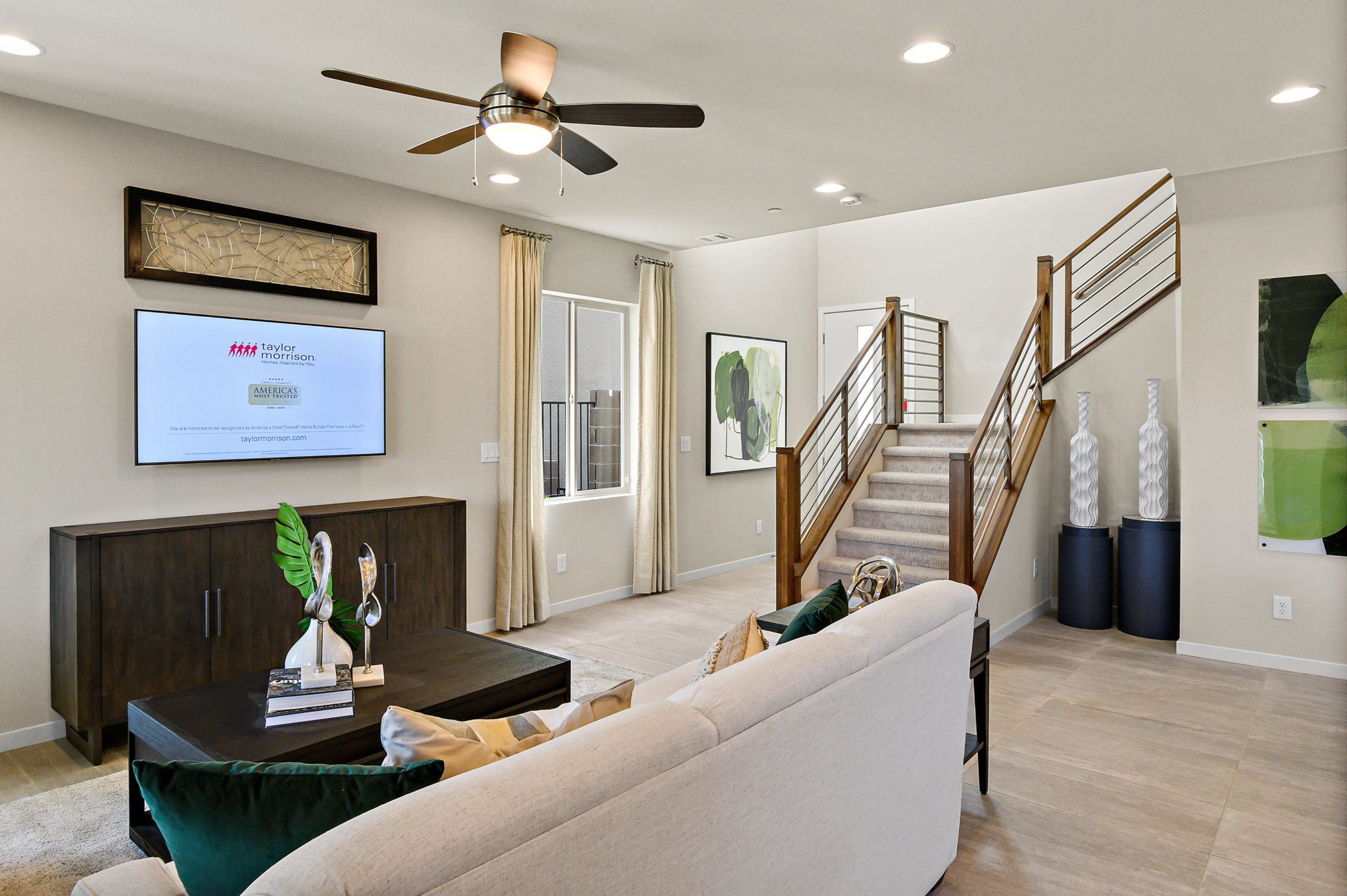 Inside Entryway of Acacia Model at Crested Canyon by Taylor Morrison in Summerlin