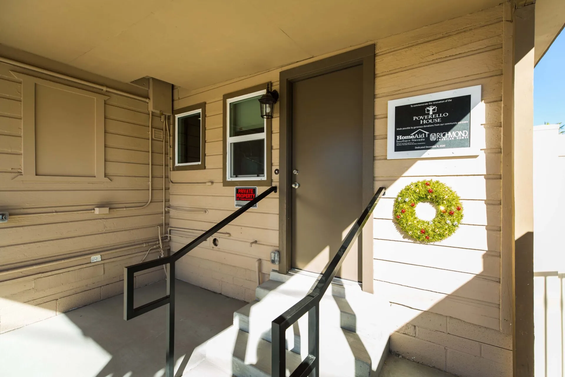 Front porch of Poverello House by Richmond American Homes