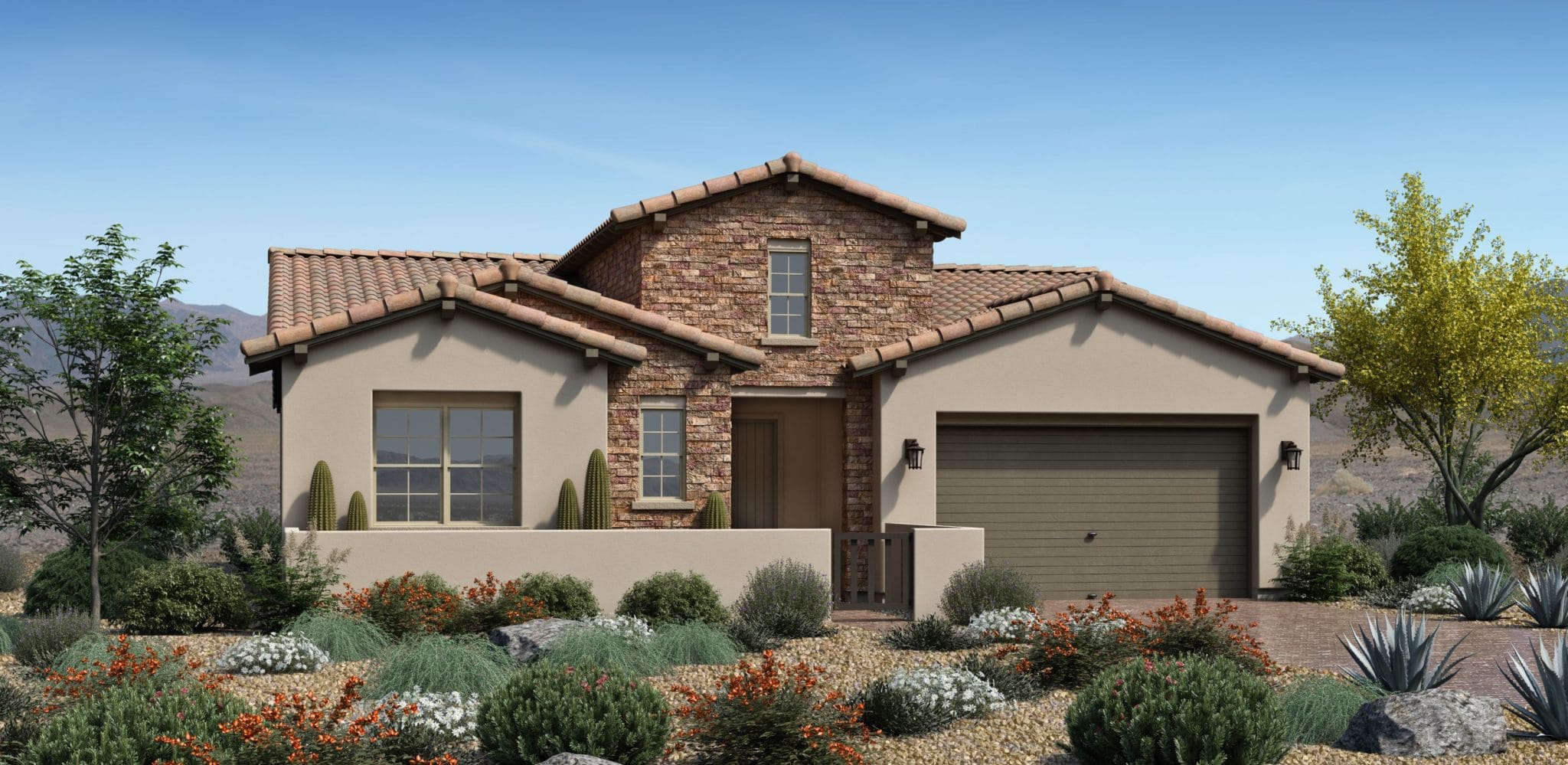 Front elevation of Estella Model at Acadia Ridge by Toll Brothers