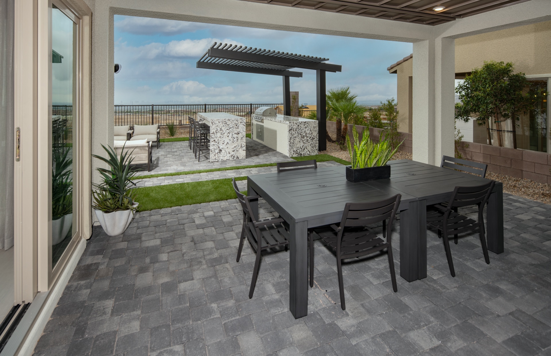 Backyard of Pesaro Model at Carmel Cliff by Pulte Homes