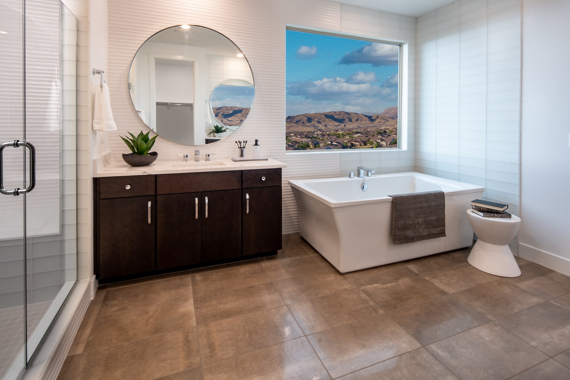 Primary Bathroom of Pesaro Model at Carmel Cliff by Pulte Homes
