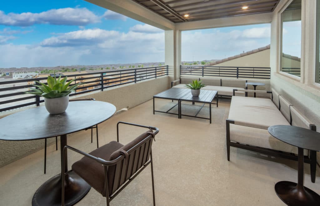 Patio of Pesaro Model at Carmel Cliff by Pulte Homes