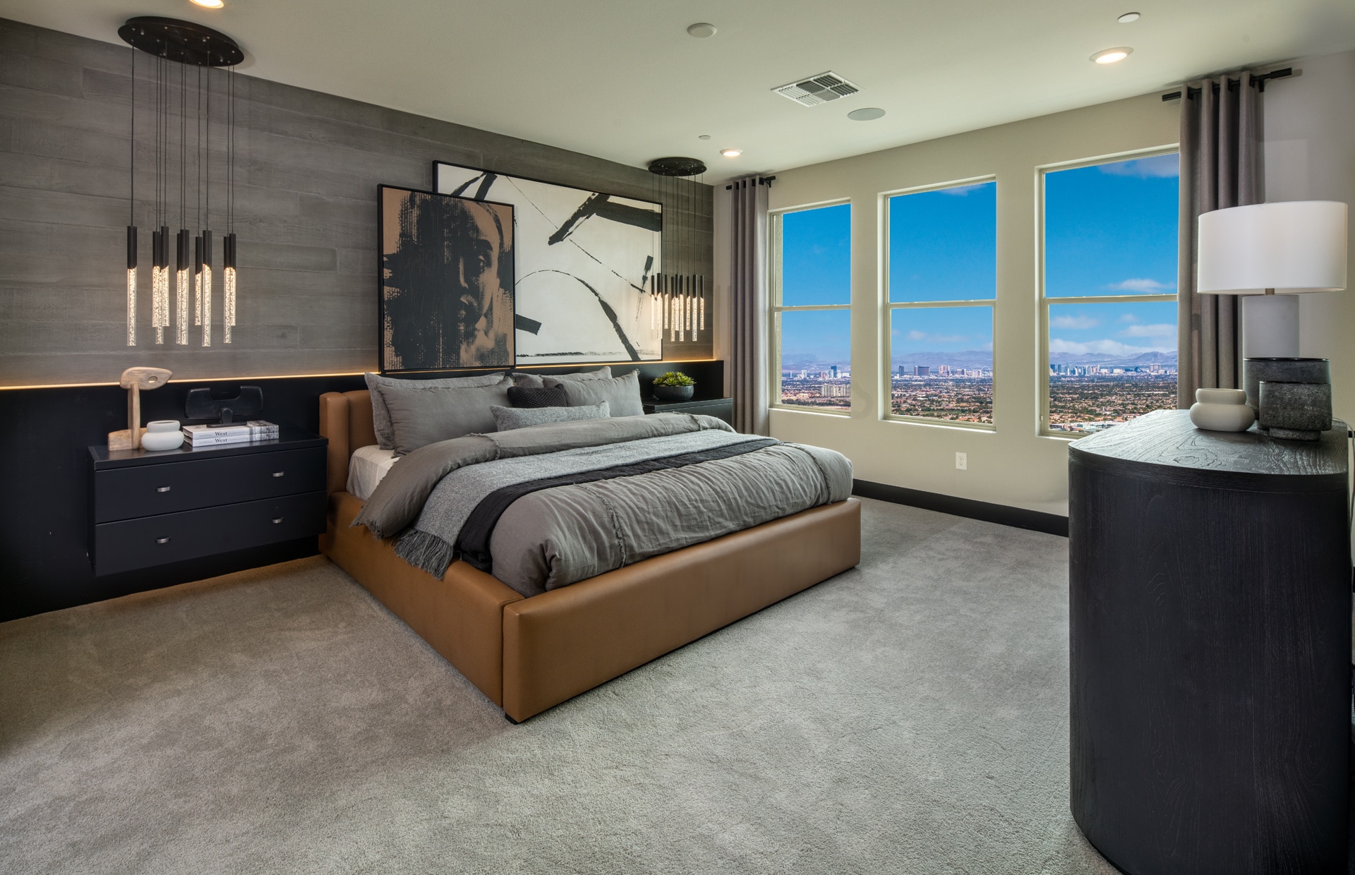 Primary Bedroom of Vittoria Model at Carmel Cliff by Pulte Homes