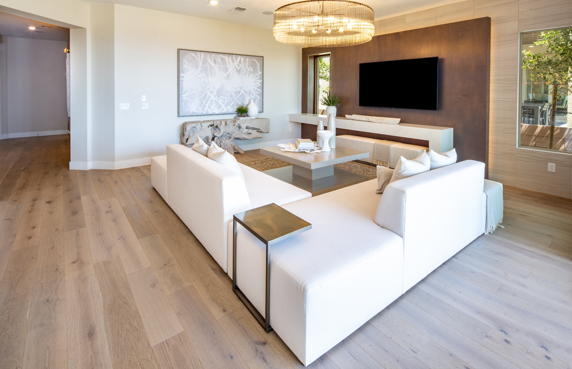 Living Room of Cesena Model at Carmel Cliff by Pulte Homes