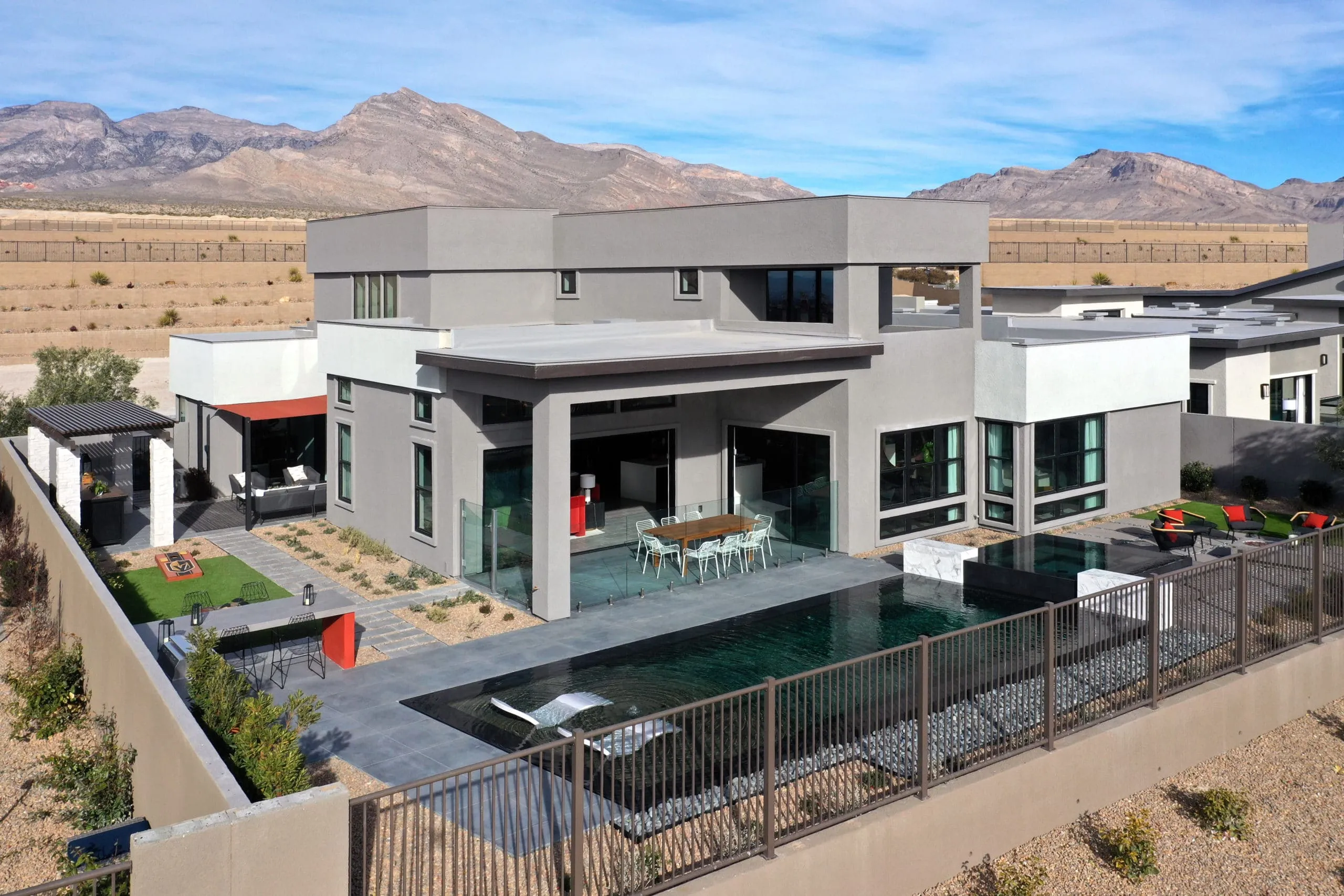 Rear Elevation of Plan 3 Model in Sandalwood by Pardee Homes in Stonebridge in Summerlin