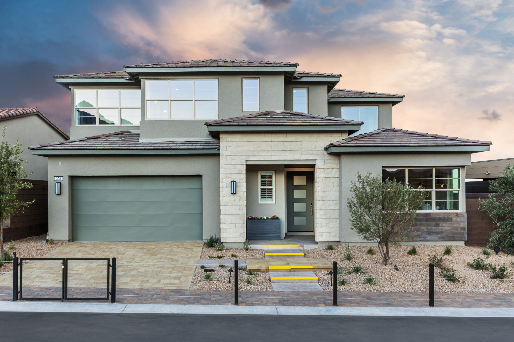 Front elevation of Alba Elite model at Acadia Ridge by Toll Brothers