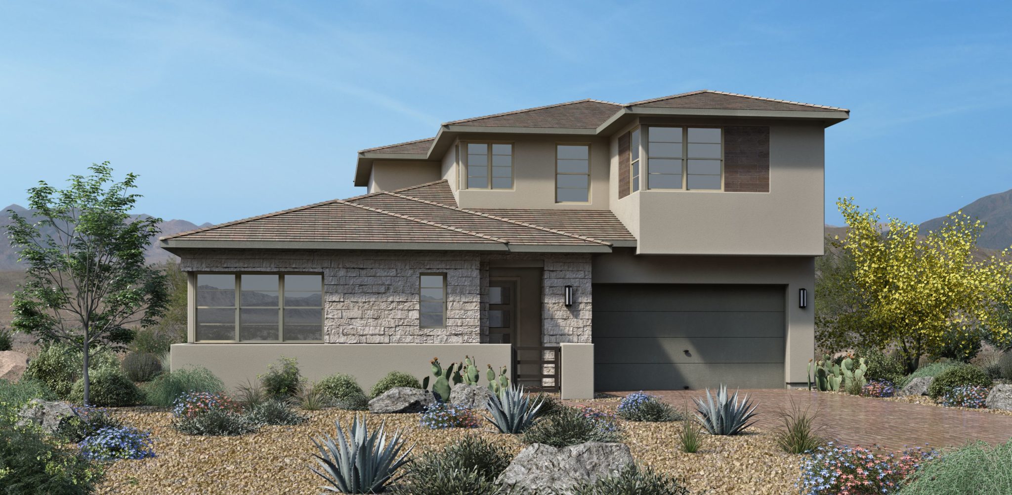 Front elevation of Torre Elite model at Acadia Ridge by Toll Brothers