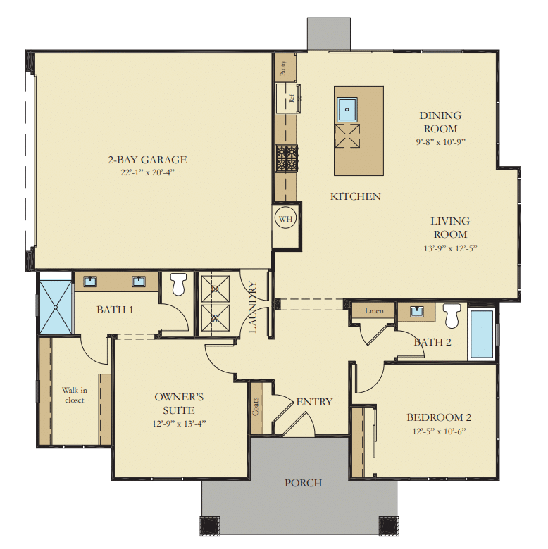 Floorplan of Claremont Model at Heritage by Lennar