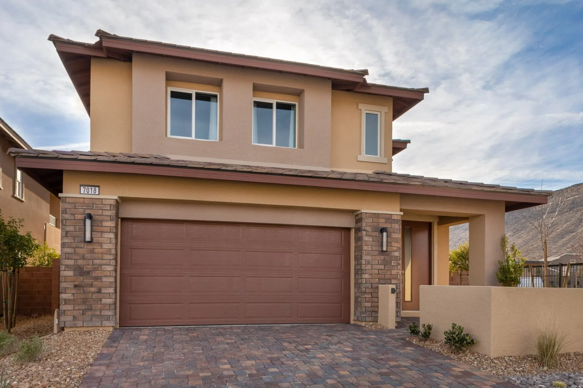 Front Elevation of Plan 2 Model in Jade Ridge by Taylor Morrison in The Cliffs in Summerlin