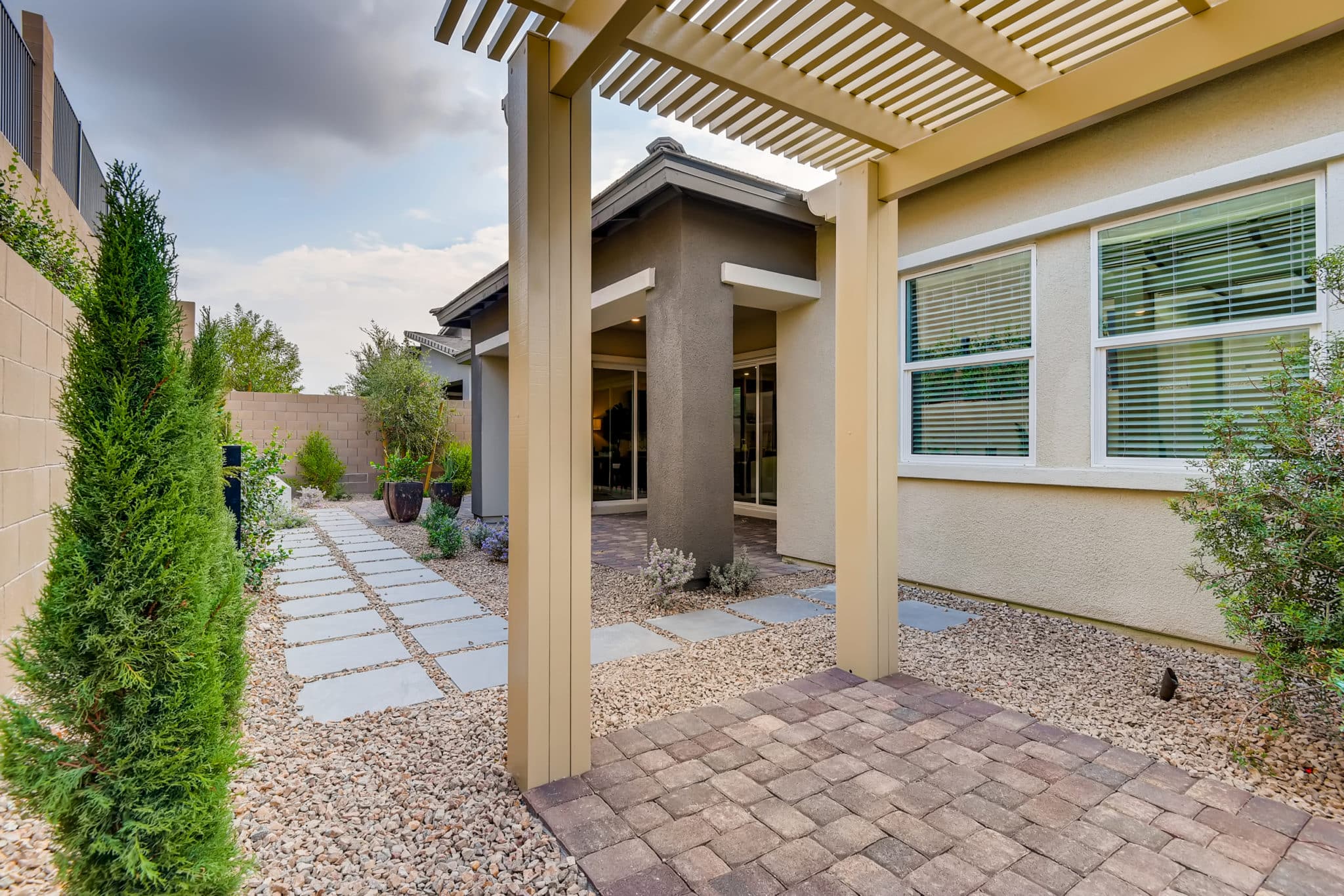 Backyard of Everly model at Heritage by Lennar