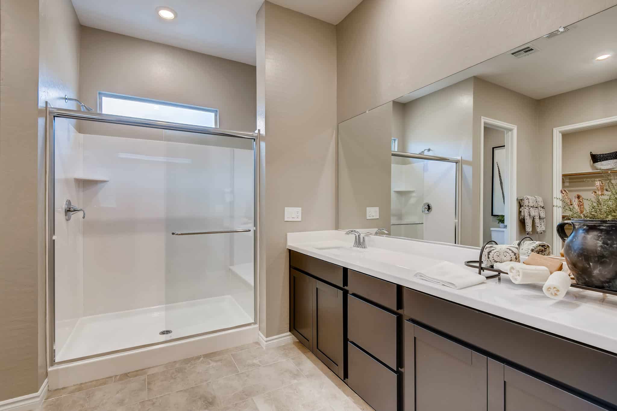 Primary Bathroom of Everly model at Heritage by Lennar