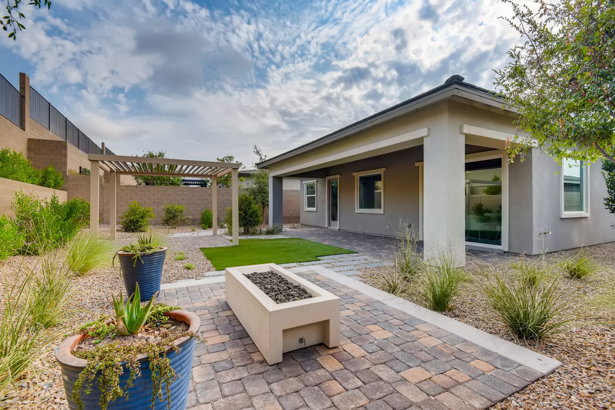 Backyard of Sidney model at Heritage by Lennar