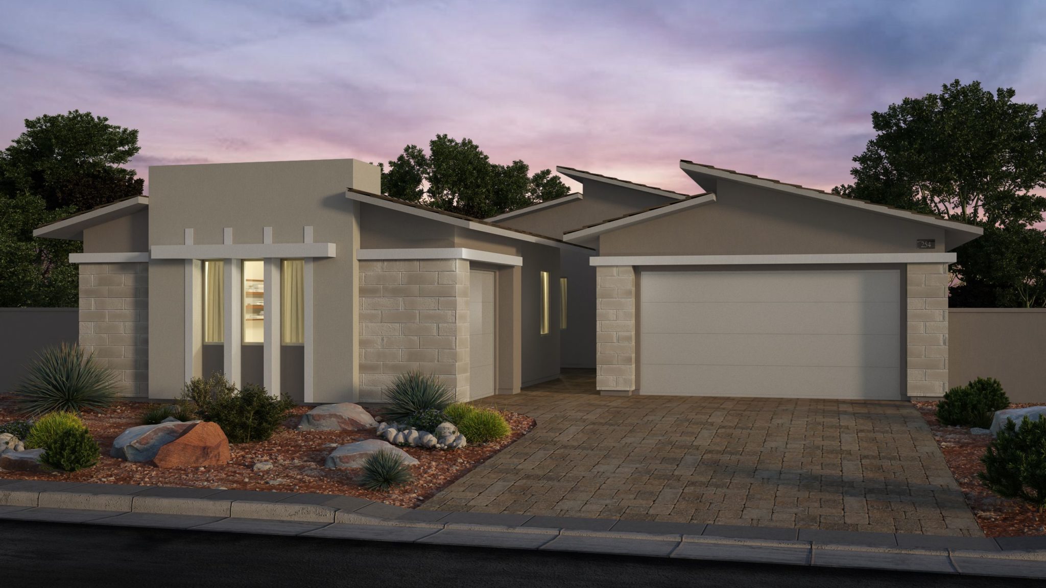 Front Elevation A of Everly Model at Heritage by Lennar