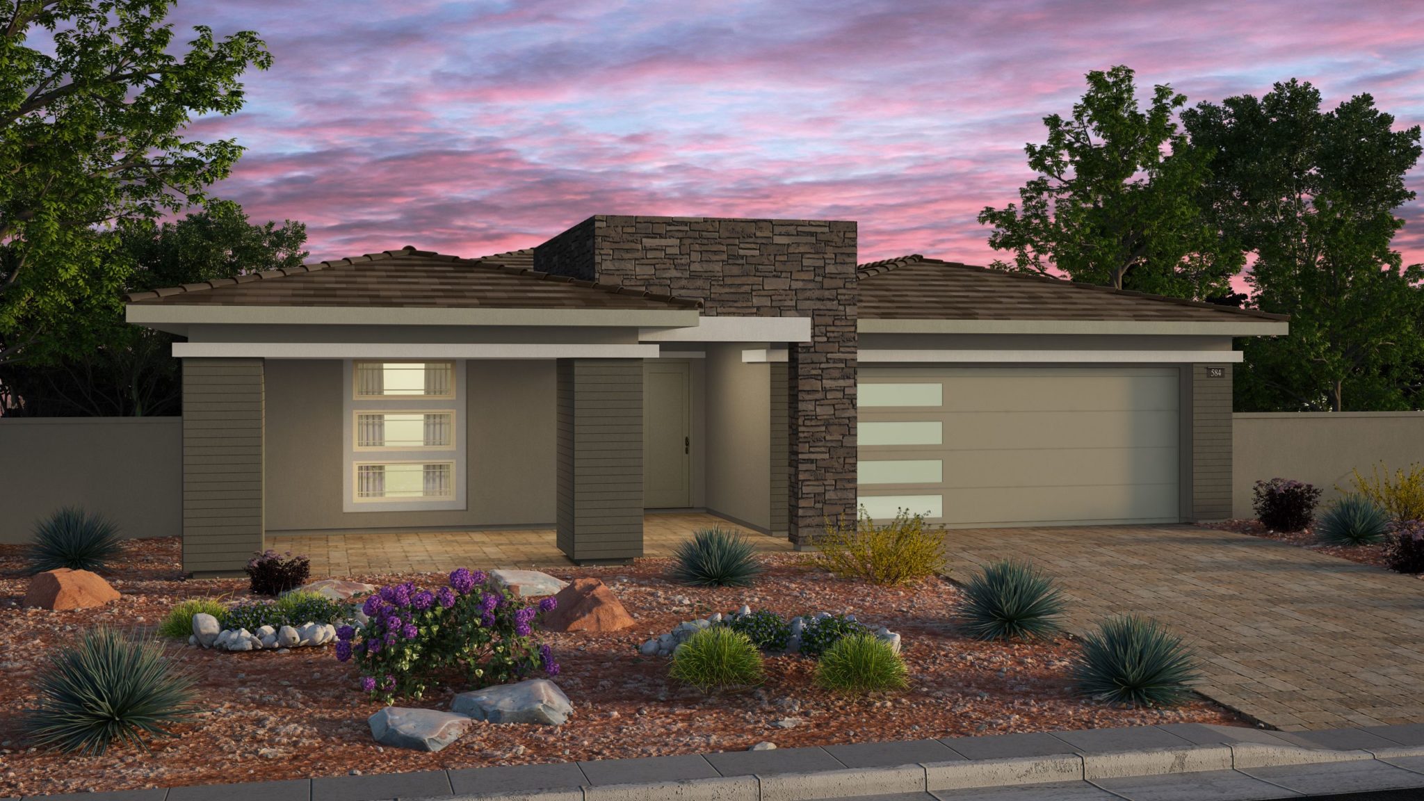 Front Elevation B of Ethan Model at Heritage by Lennar