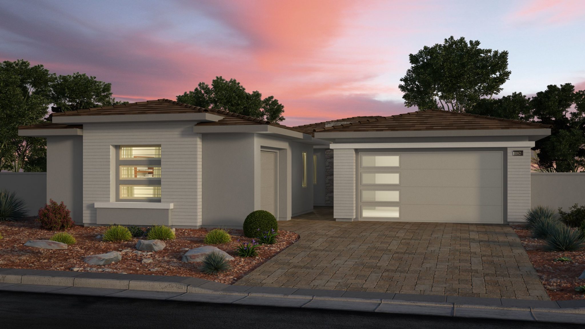 Front Elevation B of Everly Model at Heritage by Lennar