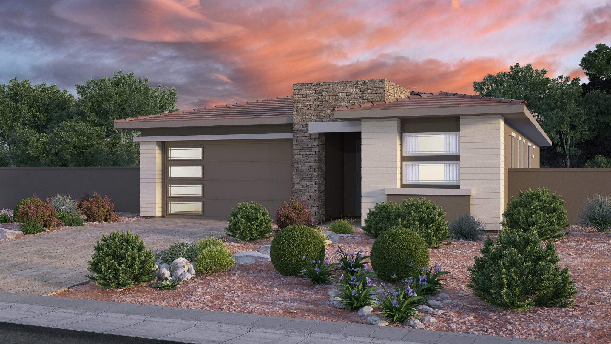 Front Elevation B of Sawyer Model at Heritage by Lennar