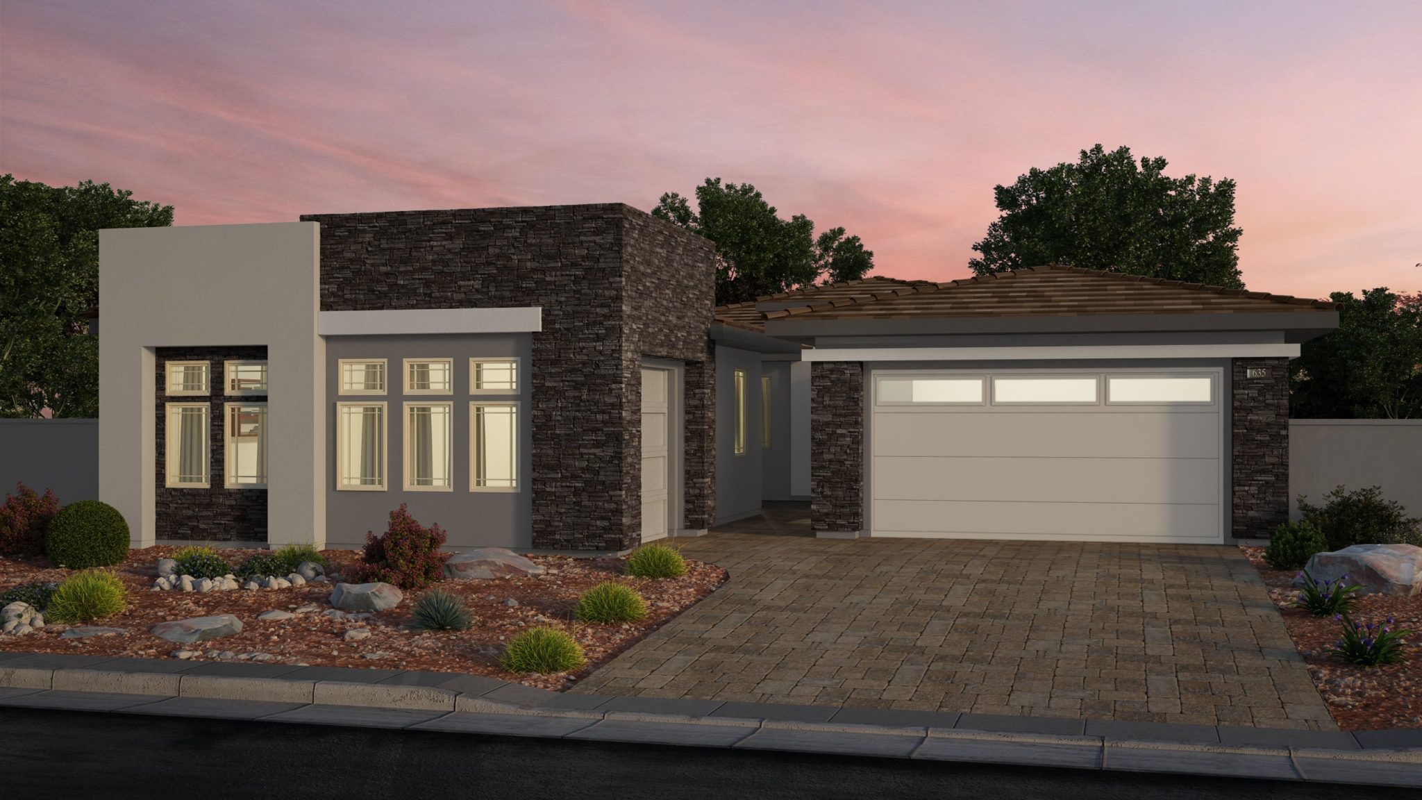 Front Elevation C of Everly Model at Heritage by Lennar