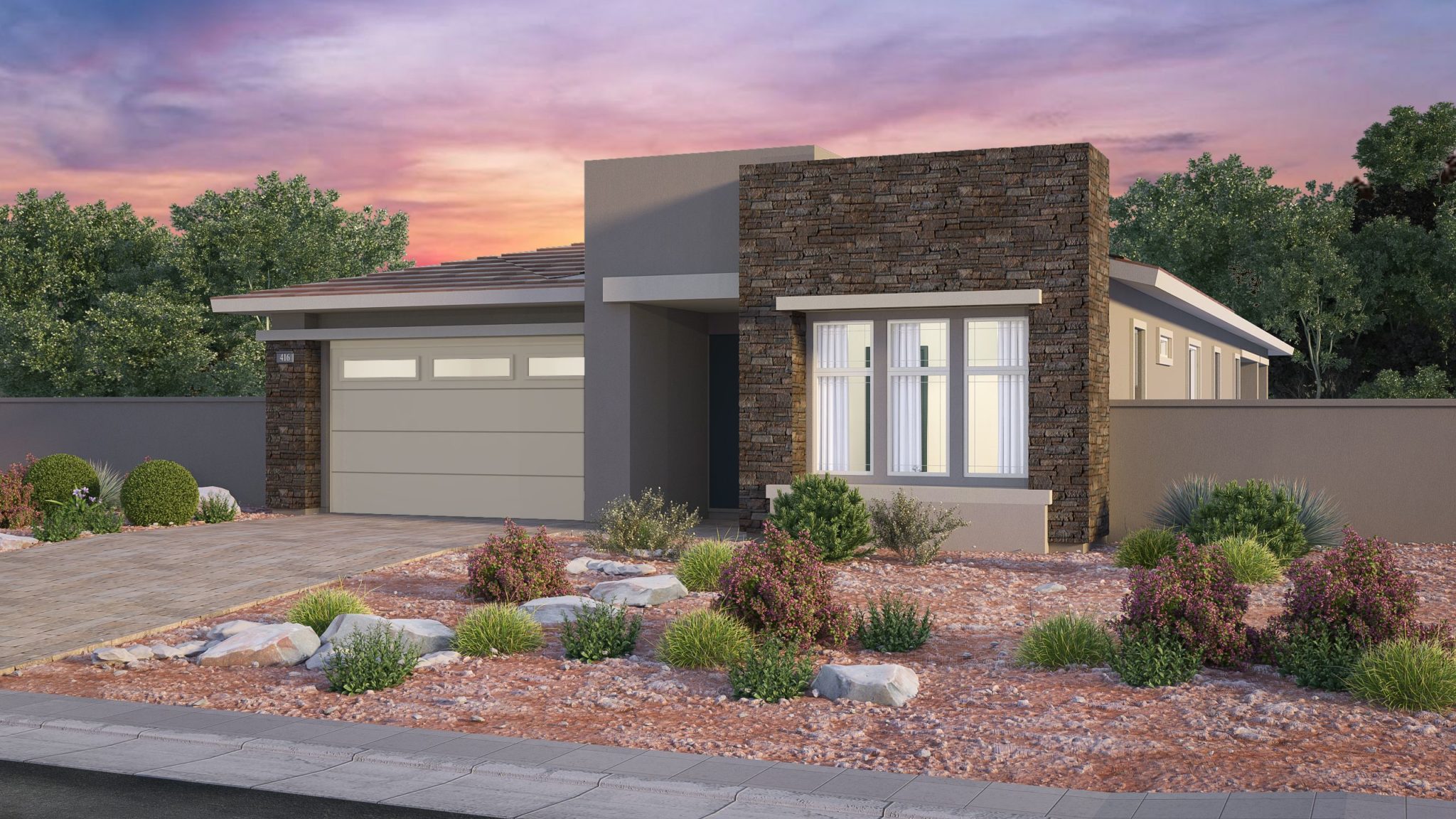 Front Elevation C of Sloan Model at Heritage by Lennar